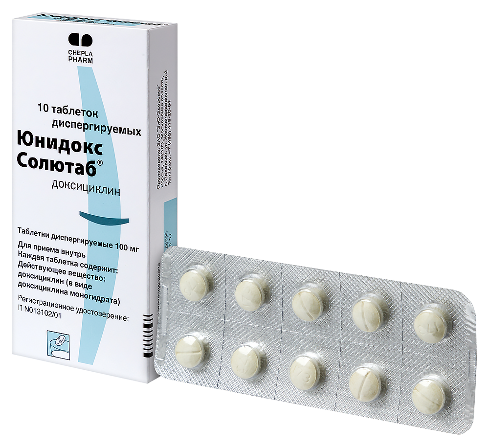 Юнидокс солютаб100мг №10#