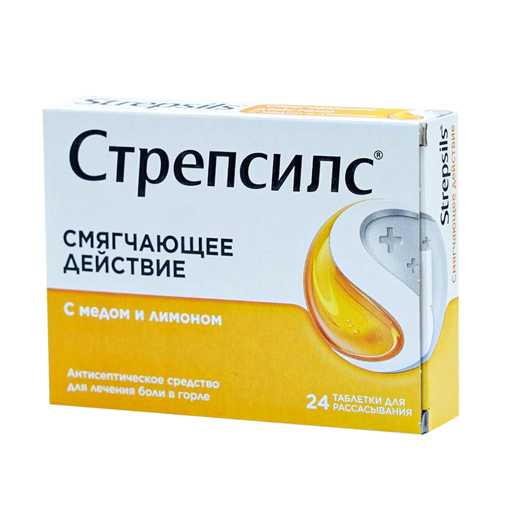 Стрепсилс мед лемон №24